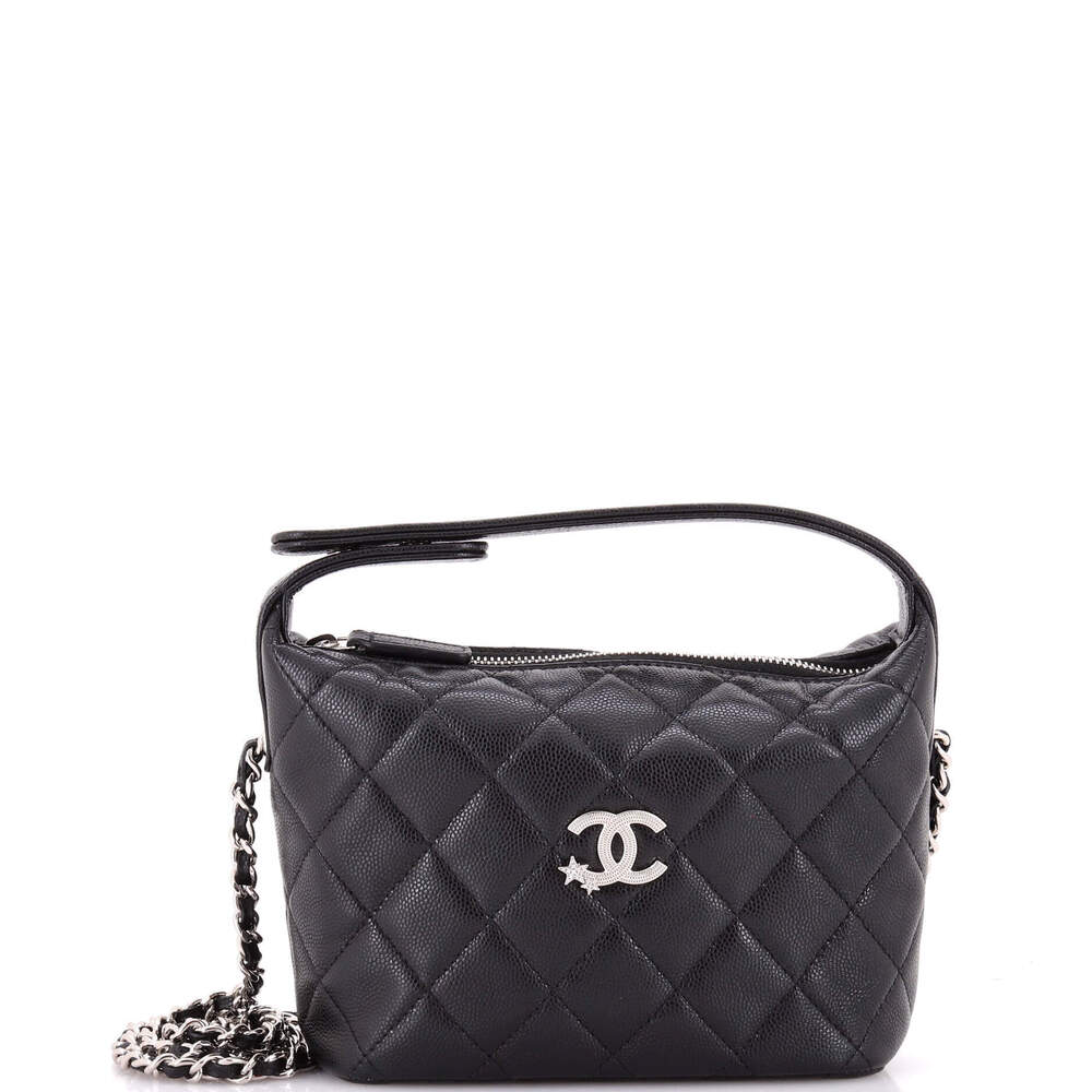 Chanel CC Stars Hobo Clutch with Chain